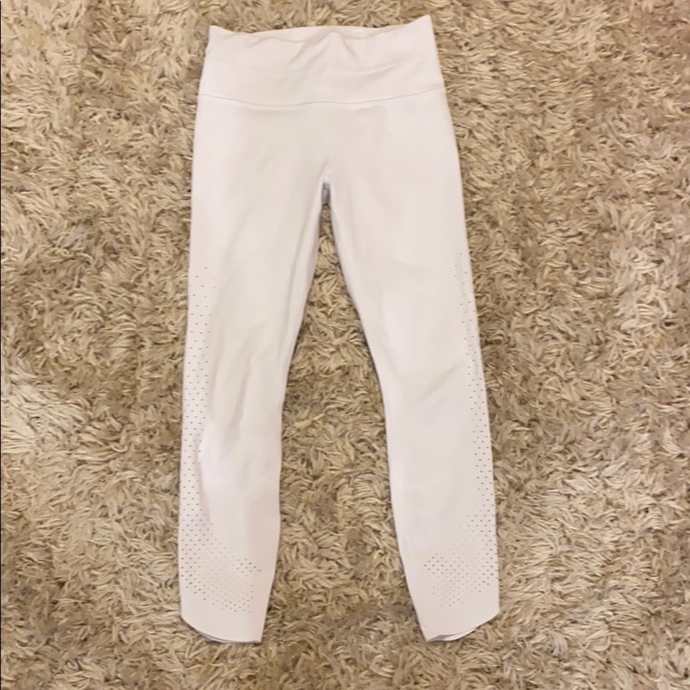 White crop leggings